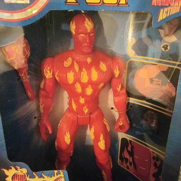 ToyBiz Human Torch Fantastic Four Deluxe Edition Marvel Comics‎ Action Figures - Picture 5 of 5